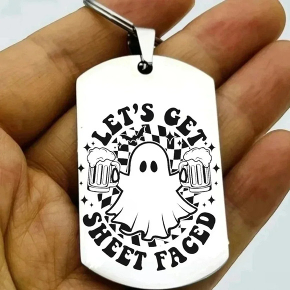 Let get sheet faced Hot ghost beer Keychain - Picture 1 of 1